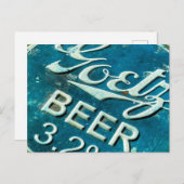 Rustikale Bierflasche Postkarte (Vorne/Hinten)