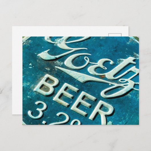 Rustikale Bierflasche Postkarte (Vorne/Hinten)