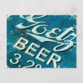 Rustikale Bierflasche Postkarte (Vorderseite)