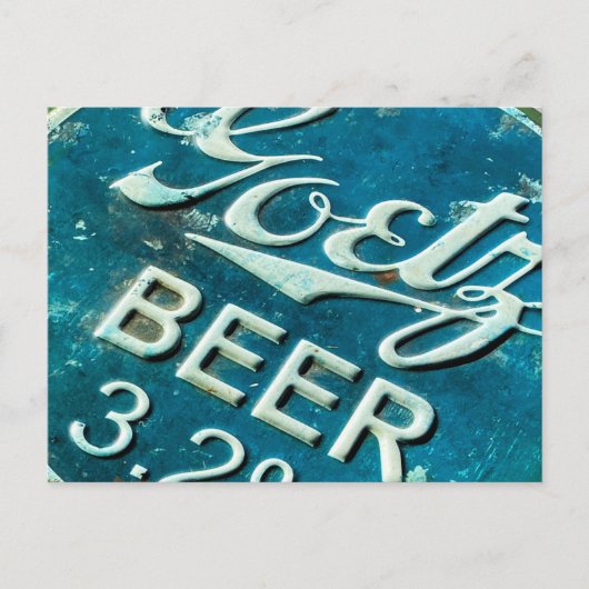 Rustikale Bierflasche Postkarte (Vorderseite)