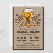 Rustikale Biergerste/Bachelor-Party-Karte Einladung (Vorderseite)