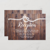 Rustikale Bindung an die Hochzeitsempfehlung des K Einladung (Vorne/Hinten)