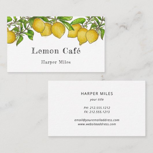 Rustikale Bio Aquarellfarben - Visitenkarte (Vorne/Hinten)