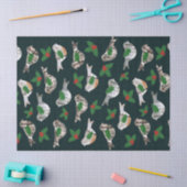 Rustikale Birch Bark Birds Red Holly Berry Weihnac Seidenpapier (Basteln)