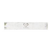 Rustikale Birch Bark Heart Wedding Einladungsbanderole (Flach)