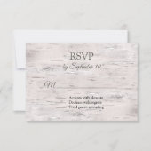 Rustikale Birch Bark Wedding RSVP Karte (Vorderseite)