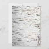 Rustikale Birch Tree Bark Bridal Einladungen (Rückseite)