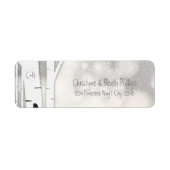 Rustikale Birch Tree Winter Snowy Address Labels (Vorne)