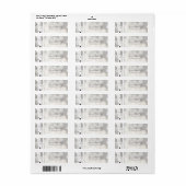 Rustikale Birch Tree Winter Snowy Address Labels (Vorne)