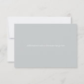 Rustikale Birch Tree Winter White Snowy RSVP Card (Rückseite)