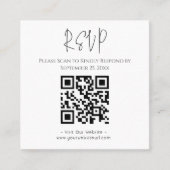 Rustikale Birch Wood Wedding Square Visitenkarte (Vorderseite)