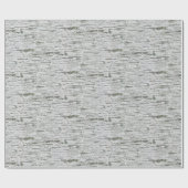 Rustikale Birch Wood White Gray Textur Geschenkpapier (Flach)