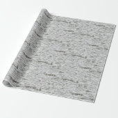 Rustikale Birch Wood White Gray Textur Geschenkpapier (Ungerollt)