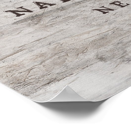 Rustikale Birke glücklich je nach Empfang Untersch Poster (Ecke)