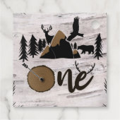 Rustikale Birke Outdoor Wilderness 1. Geburtstag Geschenkanhänger (Rückseite)