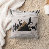 Rustikale Birke Outdoor Wilderness 1. Geburtstag Kissen (Decke)