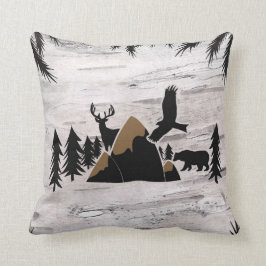 Rustikale Birke Outdoor Wilderness 1. Geburtstag Kissen