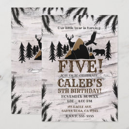 Rustikale Birke Outdoor Wilderness Geburtstagspart Einladung
