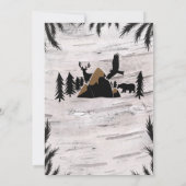 Rustikale Birke Outdoor Wilderness ZWEI 2. Geburts Einladung (Rückseite)