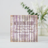 Rustikale Birkeaspen-Baum-Hochzeit im Einladung (Stehend Vorderseite)