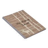 Rustikale Birken-Baum-und Notizblock (Rechte Seite)