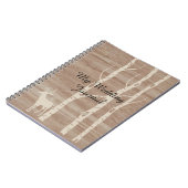 Rustikale Birken-Baum-und Notizblock (Linke Seite)