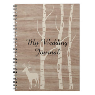 Rustikale Birken-Baum-und Notizblock