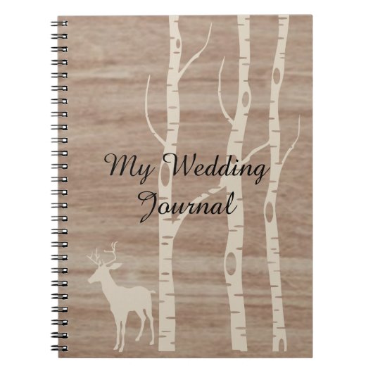 Rustikale Birken-Baum-und Notizblock (Vorderseite)