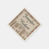 Rustikale Birken Bäume Hirsch Wedding Napkin Serviette (Ecke)
