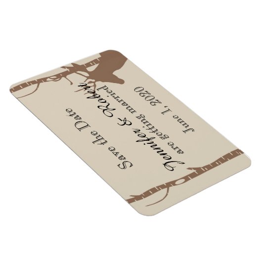 Rustikale Birken und Hirschhochzeiten retten das D Magnet (Rechte Seite)