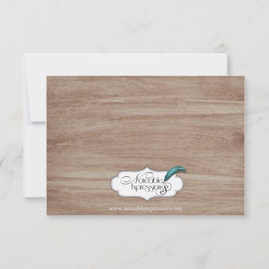 Rustikale Birken und Hirschhochzeiten retten das D Save The Date (Rückseite)