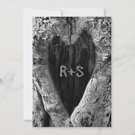 Rustikale Birkenbaum Bark Moderne Einladung zur Ho (Rückseite)