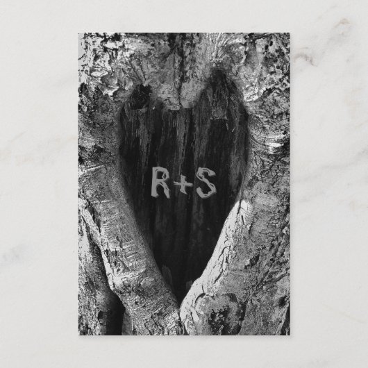 Rustikale Birkenbaum Bark Moderne Hochzeitsdetails Begleitkarte (Rückseite)