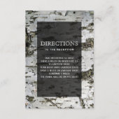 Rustikale Birkenbaum Bark Moderne Hochzeitsrichtun Begleitkarte (Vorderseite)