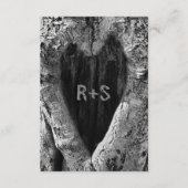 Rustikale Birkenbaum Bark Moderne Hochzeitsrichtun Begleitkarte (Rückseite)