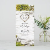 Rustikale Birkenbaum-Herzprogramme Hochzeit im Her Programm (Stehend Vorderseite)