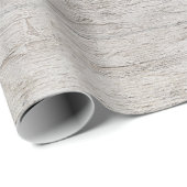 Rustikale Birkenbaum-Hochzeit mit grauer Holztextu Geschenkpapier (Rolleneckpunkt)