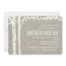 Rustikale Birkenbaum-Lichter zum Hochzeitsempfang