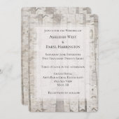 Rustikale Birkenbäume Einladung (Vorne/Hinten)