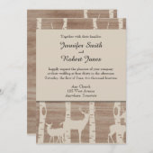 Rustikale Birkenbäume und Einladung zur Hochzeit v (Vorne/Hinten)