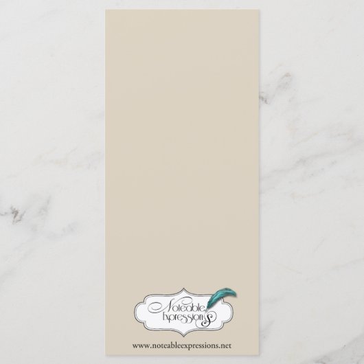 Rustikale Birkenbäume und Hirsche-Hochzeitmenü Menükarte (Rückseite)