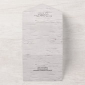 Rustikale Birkenbäume und Hirschhochzeit All In One Einladung (Außenbereich)