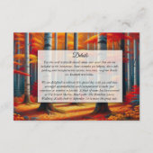 Rustikale BirkenbaumHochzeit im Herbst Begleitkarte (Vorderseite)