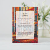 Rustikale BirkenbaumHochzeit im Herbst Begleitkarte (Stehend Vorderseite)