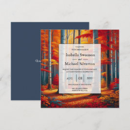 Rustikale BirkenbaumHochzeit im Herbst Einladung