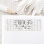 Rustikale Birkenholzbaume Trunks Rücksendeadresse (Insitu)