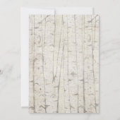 Rustikale Birkenwälder Outdoorhochzeit Einladung (Rückseite)