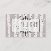Rustikale Birkenwälder & Zweige Natürliche moderne Visitenkarte (Rückseite)