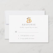 Rustikale Birnen-Hochzeitkarte RSVP (Vorderseite)