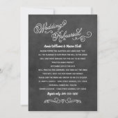 Rustikale Black Chalkboard Wedding Probe Einladung (Vorderseite)